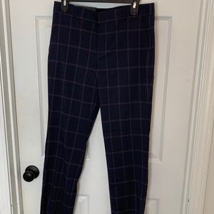 Navy and purple striped pants